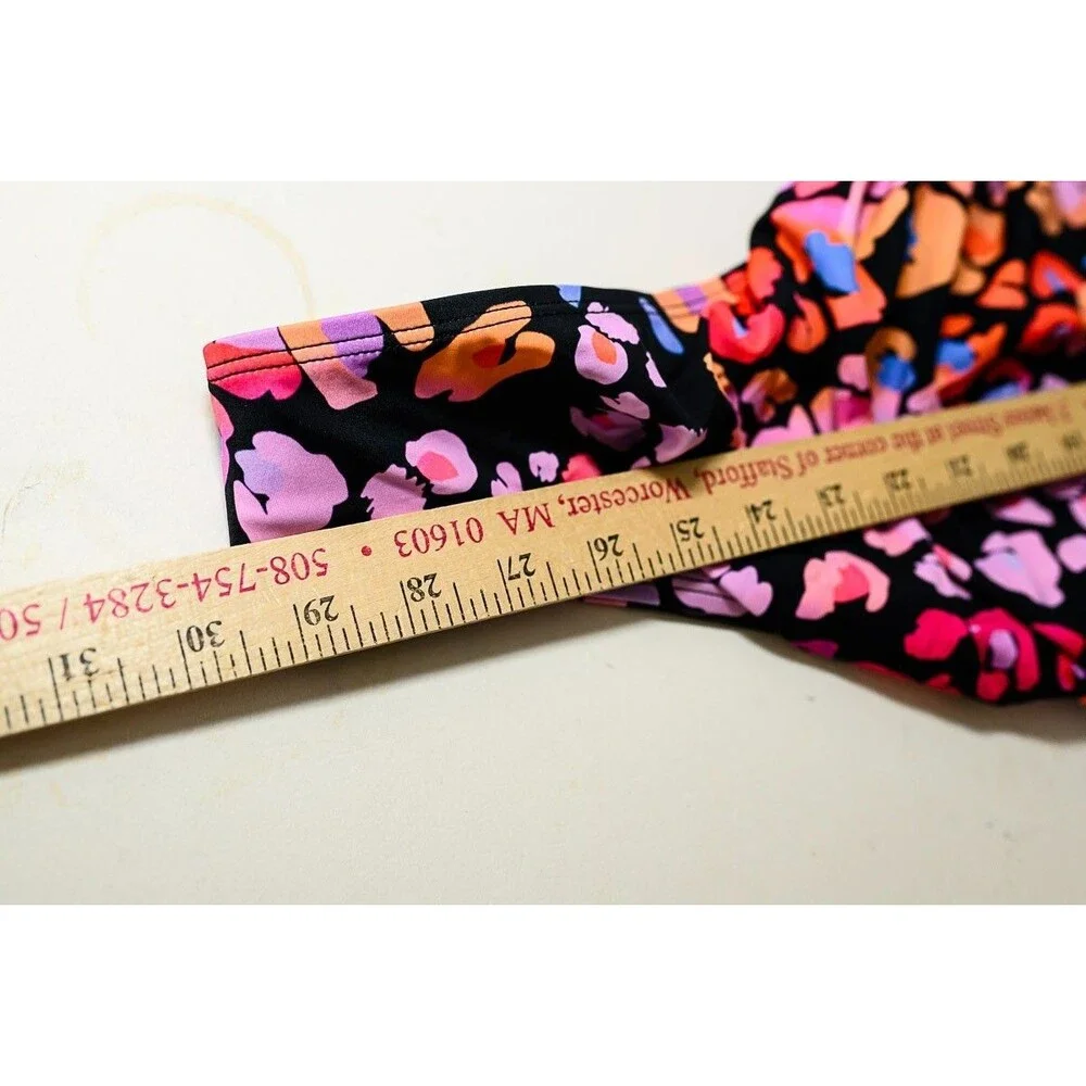 Cupshe Multicolored Leopard Print O Ring One Piece Swimsuit Bathing Suit Swim L